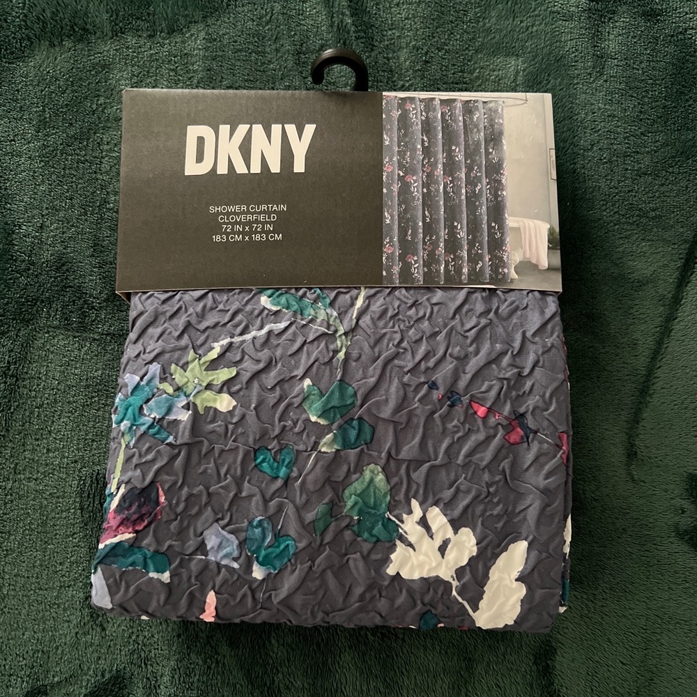 DKNY Blue Cloverfield Shower Curtain